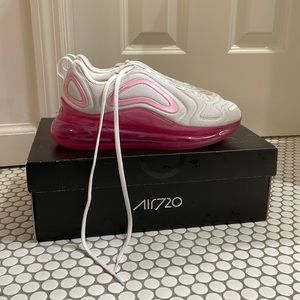 nike air max 720 white/pink rise-laser fuchsia